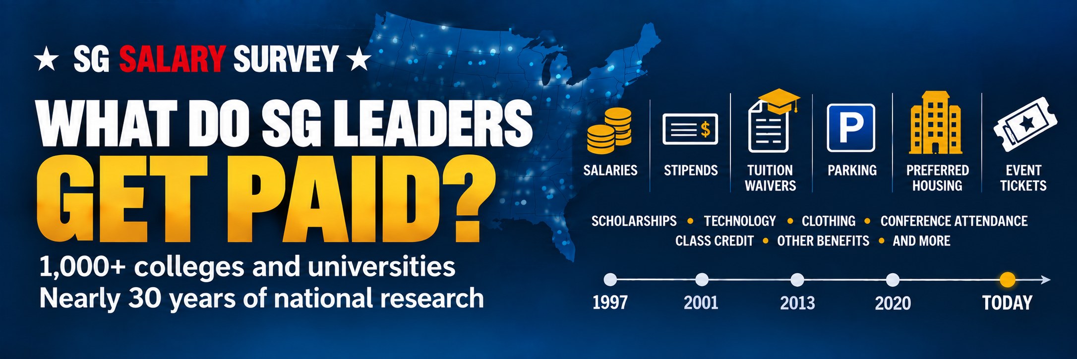 SG Salary Survey: What Do SG Leaders Get Paid? 1,000+ colleges and universities, nearly 30 years of national research.