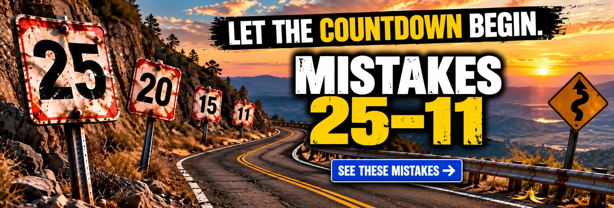 Let the countdown begin. Mistakes 25 to 11.