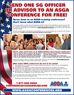 ASGA Flier - Send One SG Officer or Advisor to an ASGA Conference for Free!